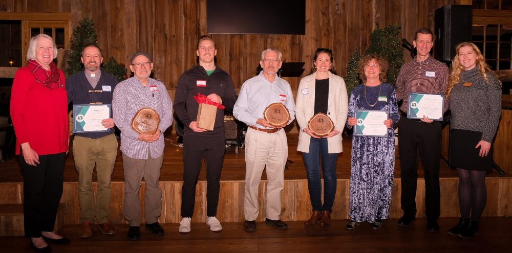 Pictured from L-R: Claire Ritterhoff, Pastor Chris Schaefer, Don Callihan, David Shahady, Tom Moench, Sarah Bunk, Deborah Lancaster, Randy Davis, Kim Pause Tucker